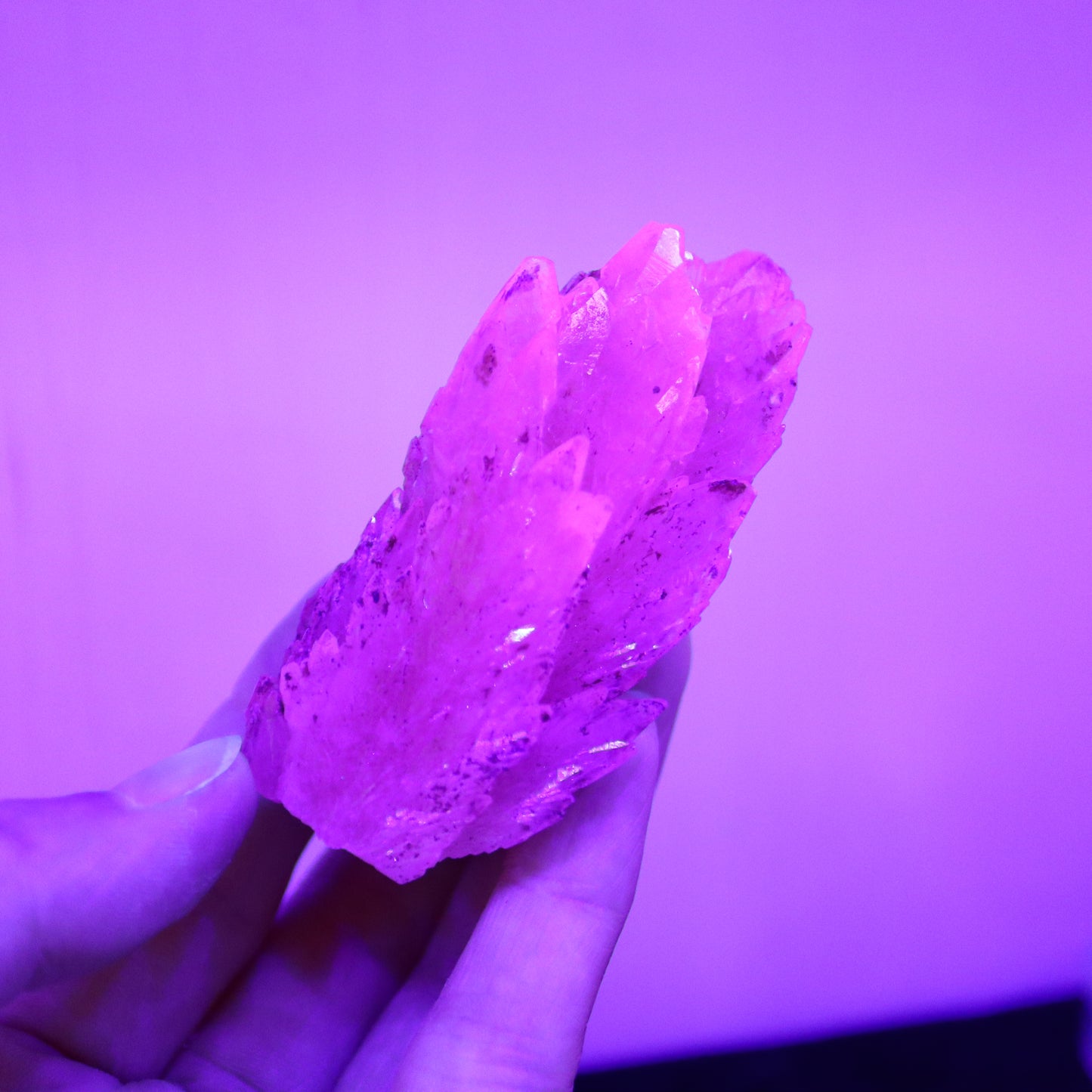 Feather calciet met pyriet UV