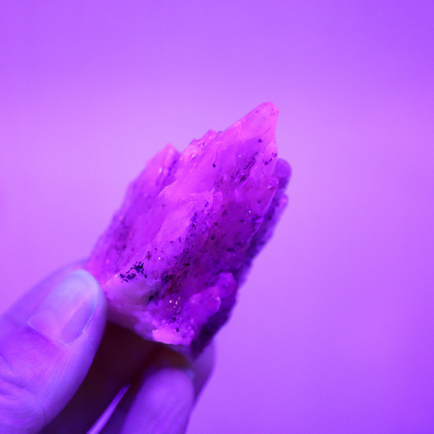 Feather calciet met pyriet UV