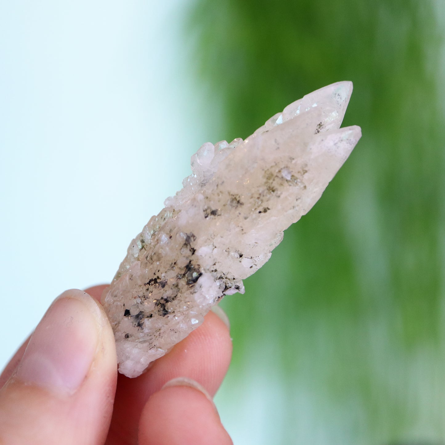 Feather calciet met pyriet UV
