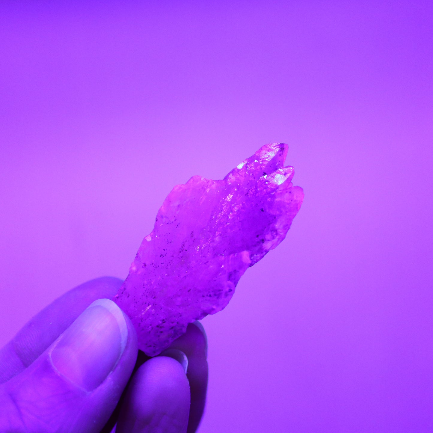 Feather calciet met pyriet UV