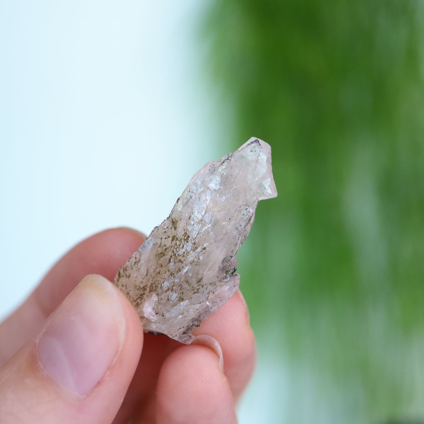 Feather calciet met pyriet UV