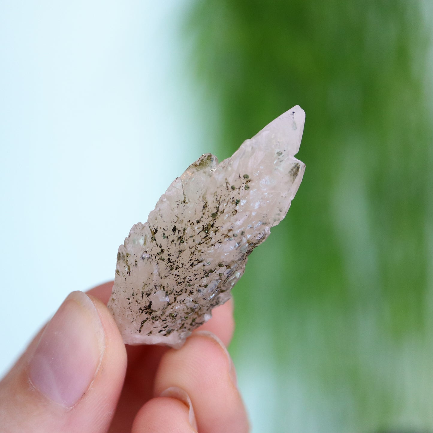 Feather calciet met pyriet UV