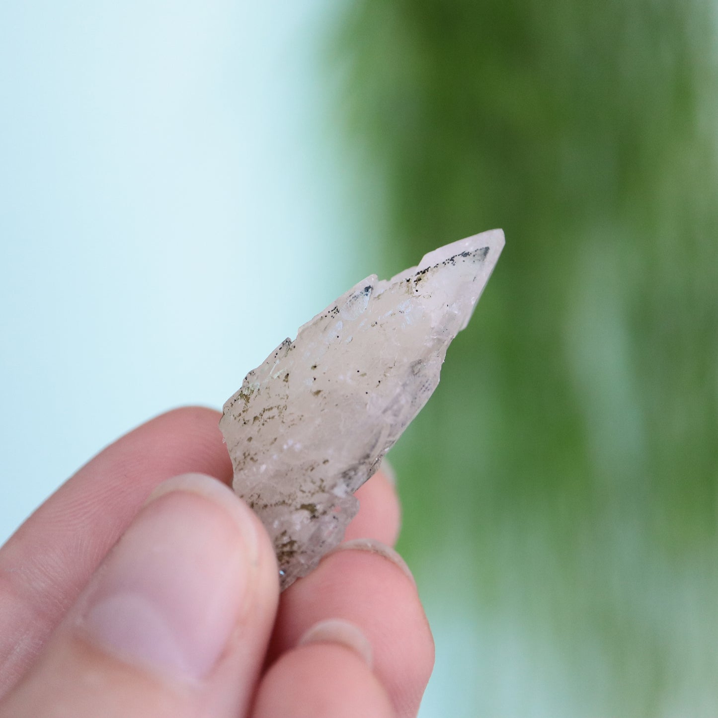 Feather calciet met pyriet UV