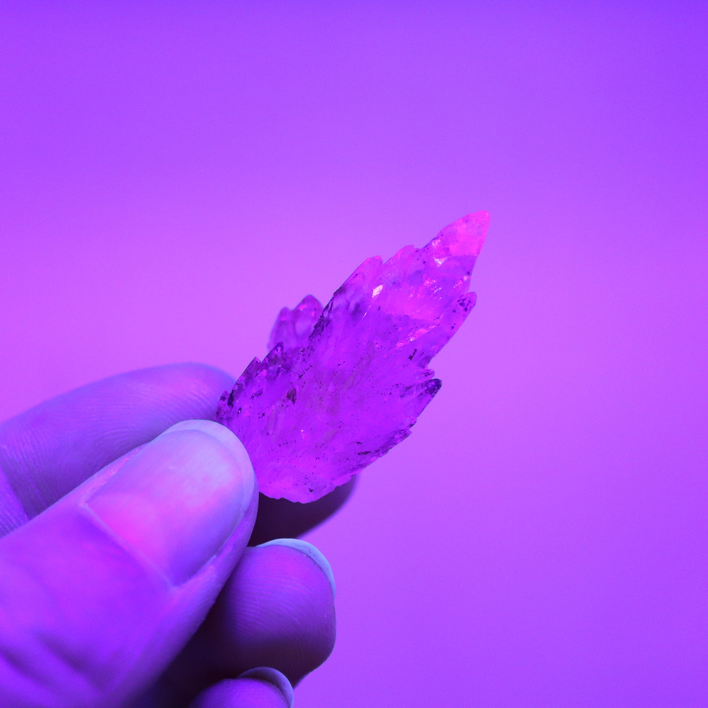 Feather calciet met pyriet UV