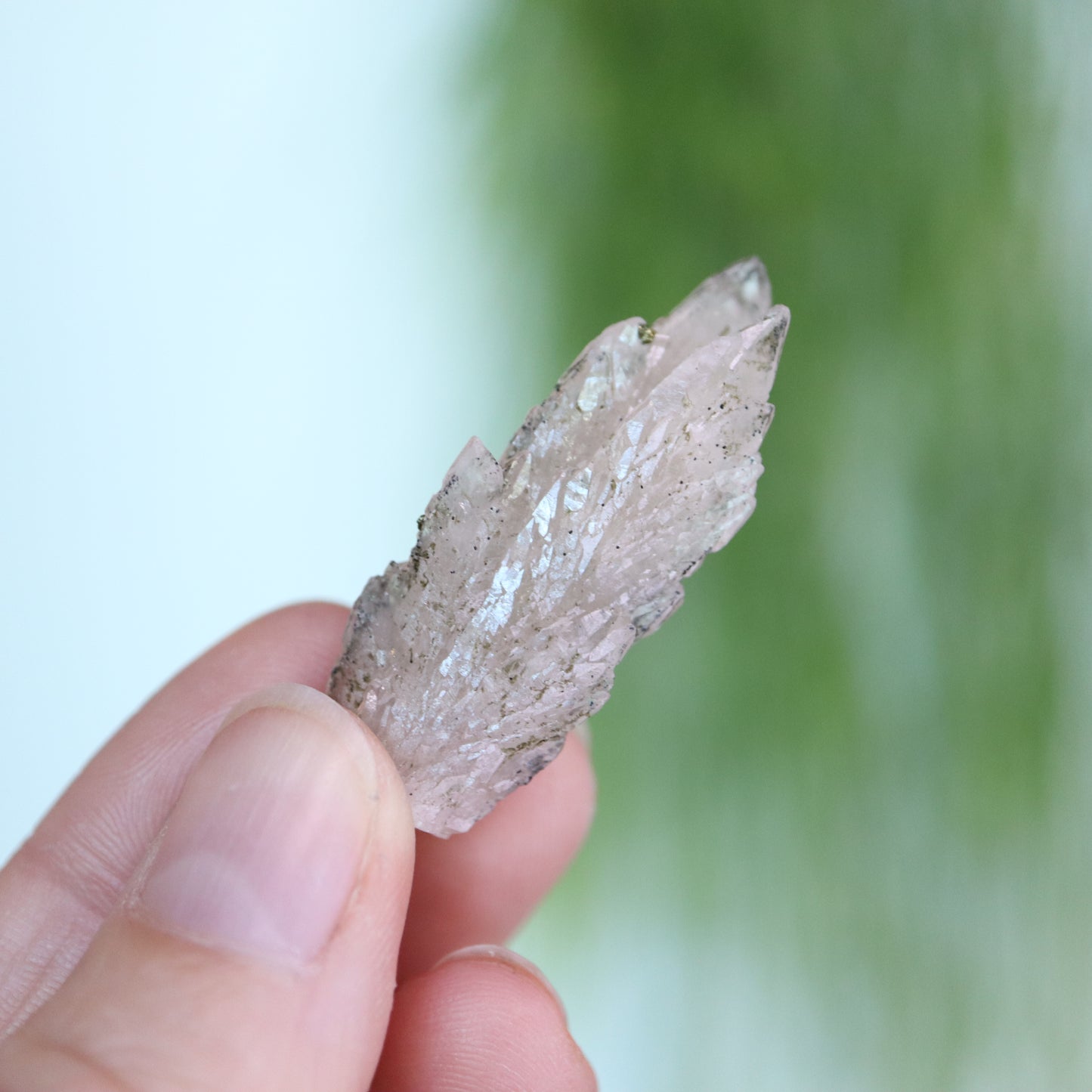 Feather calciet met pyriet UV