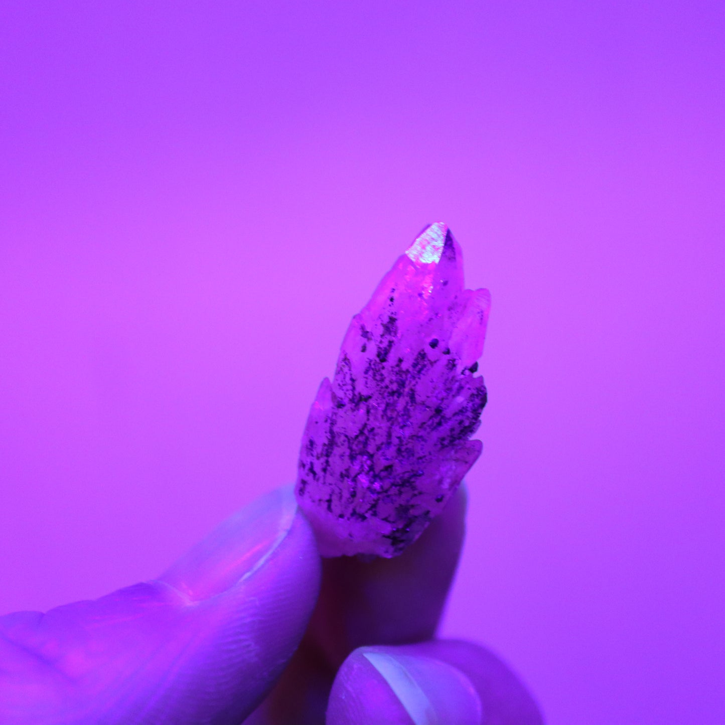 Feather calciet met pyriet UV