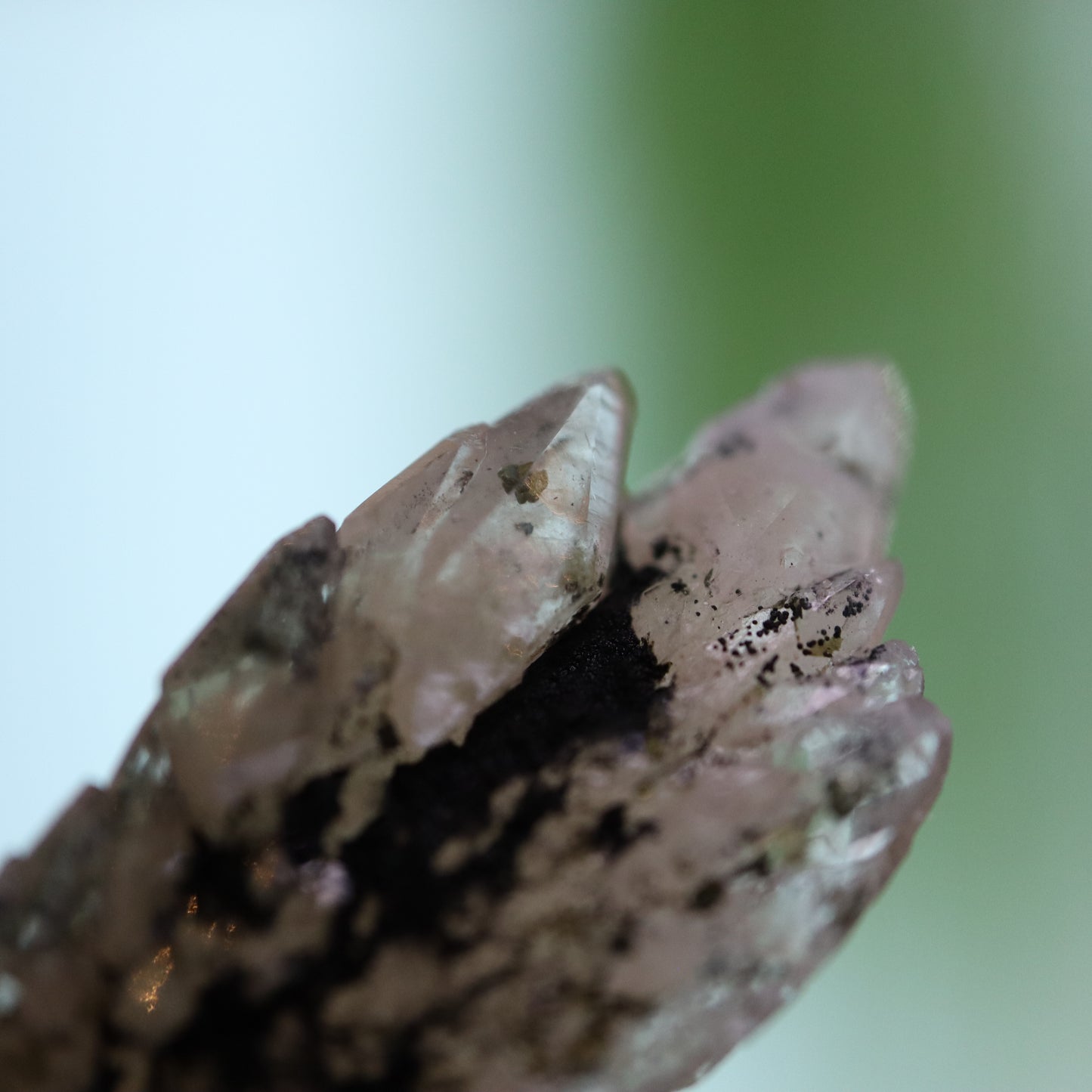 Feather calciet met pyriet UV
