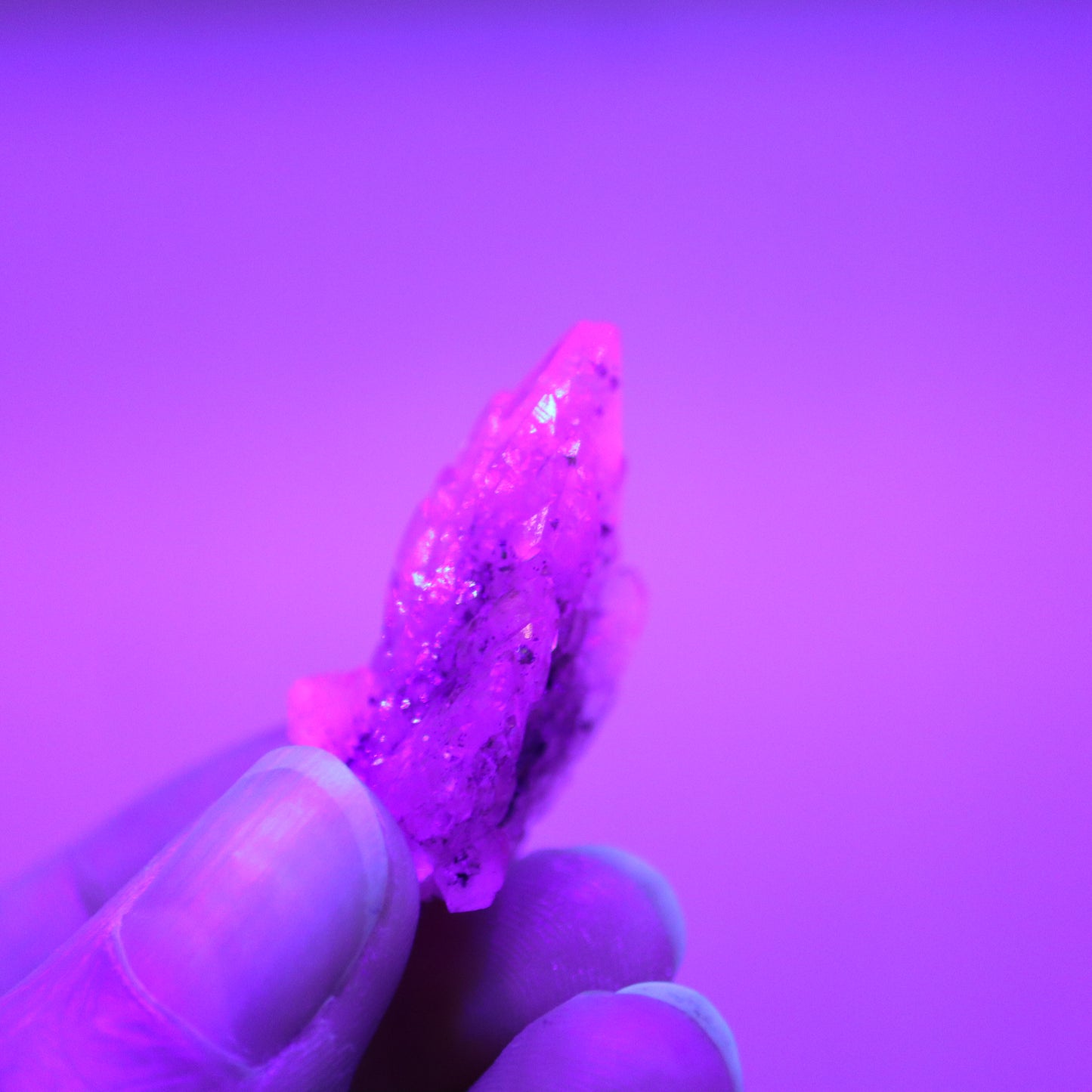 Feather calciet met pyriet UV