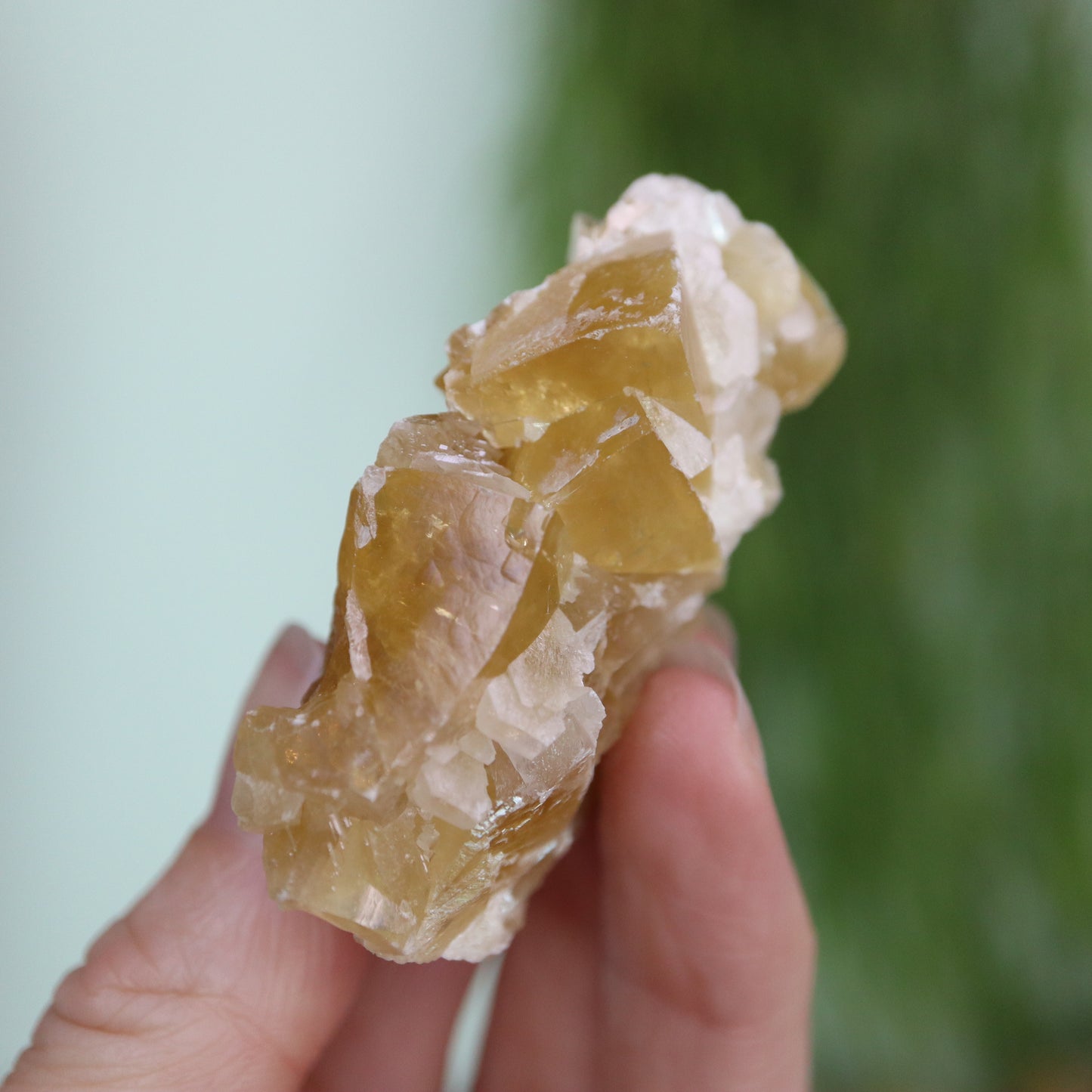 Honey calcite cluster UV