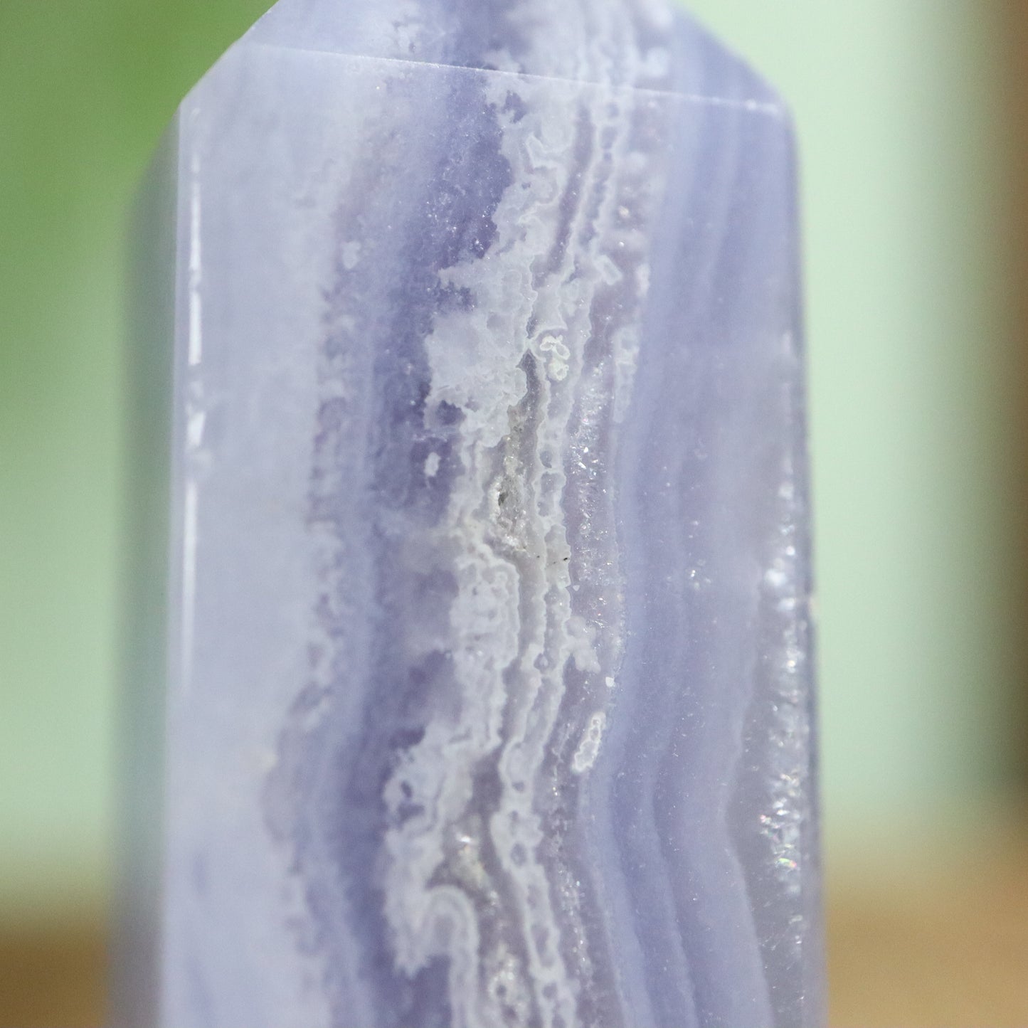 Blauwe kant agaat toren