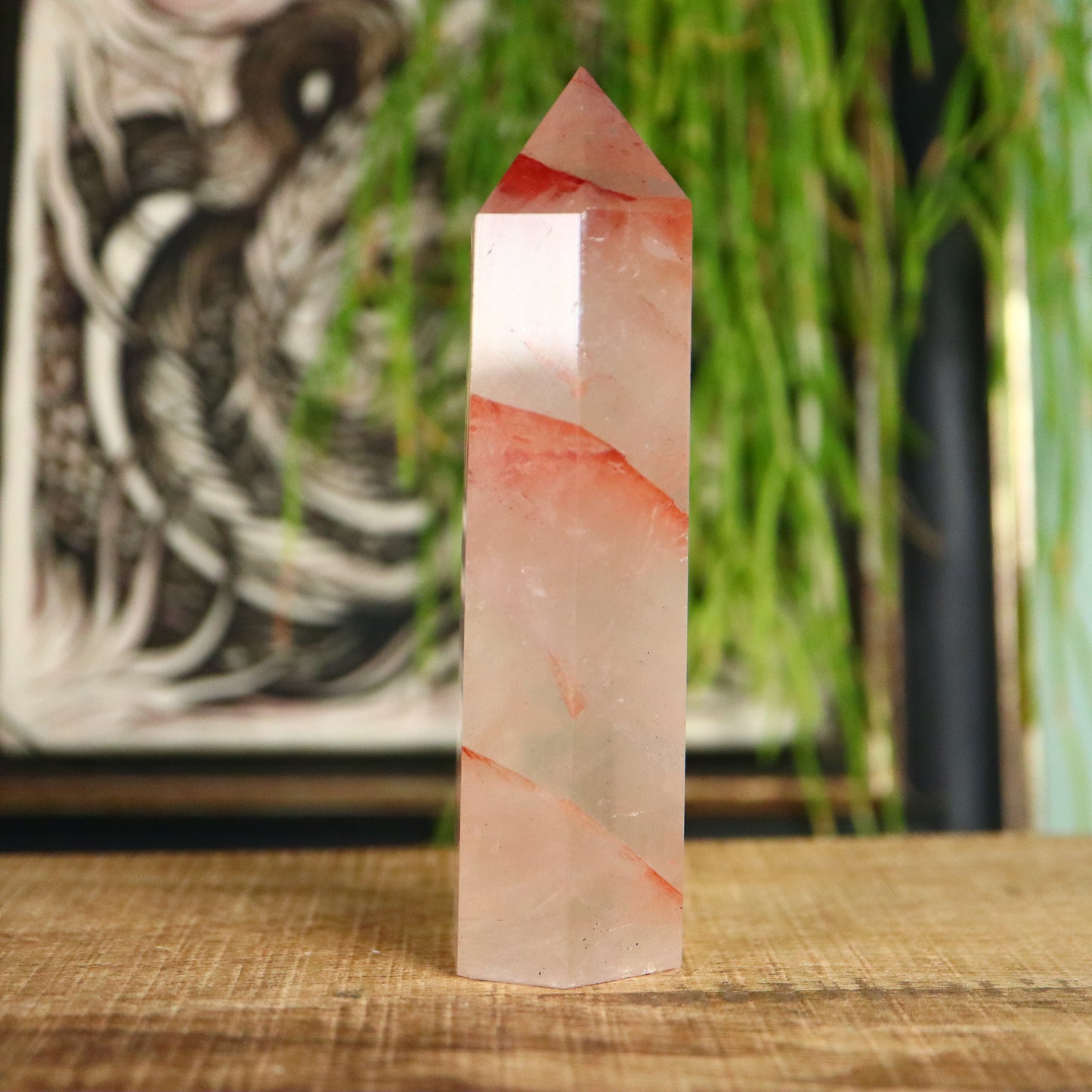 Hematoïde kwarts ''red healer/vuurkwarts'' toren