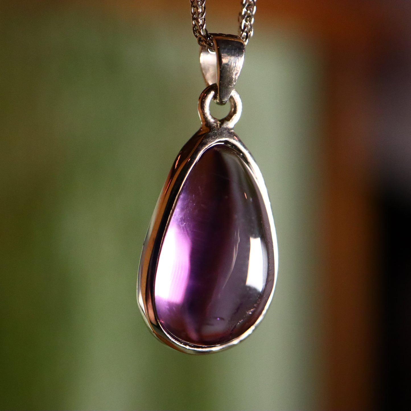 Amethist hanger 925 zilver