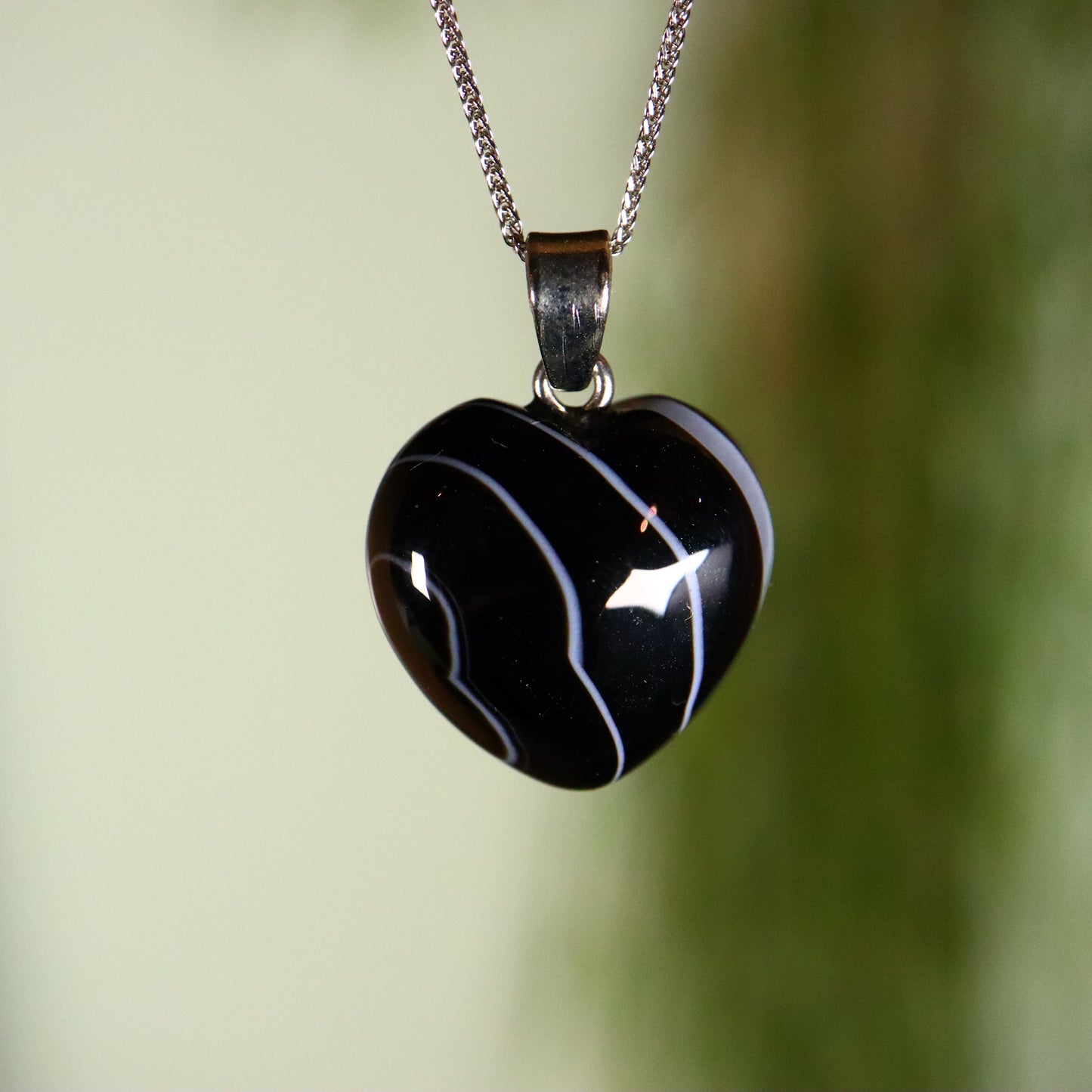 Tuxedo Agaat hanger metaal