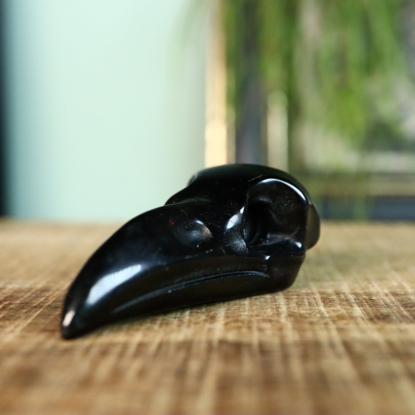 raven schedel / hanger Obsidiaan