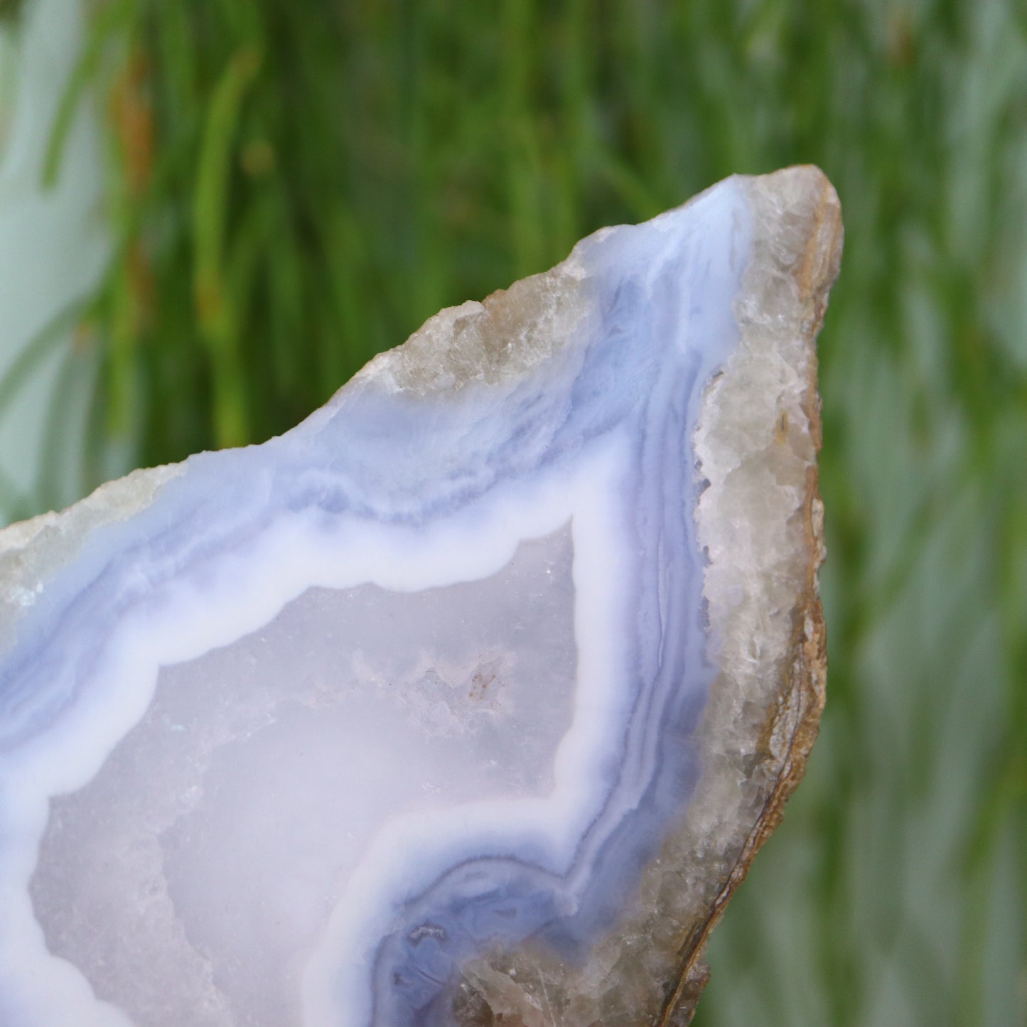 Blauwe kant agaat