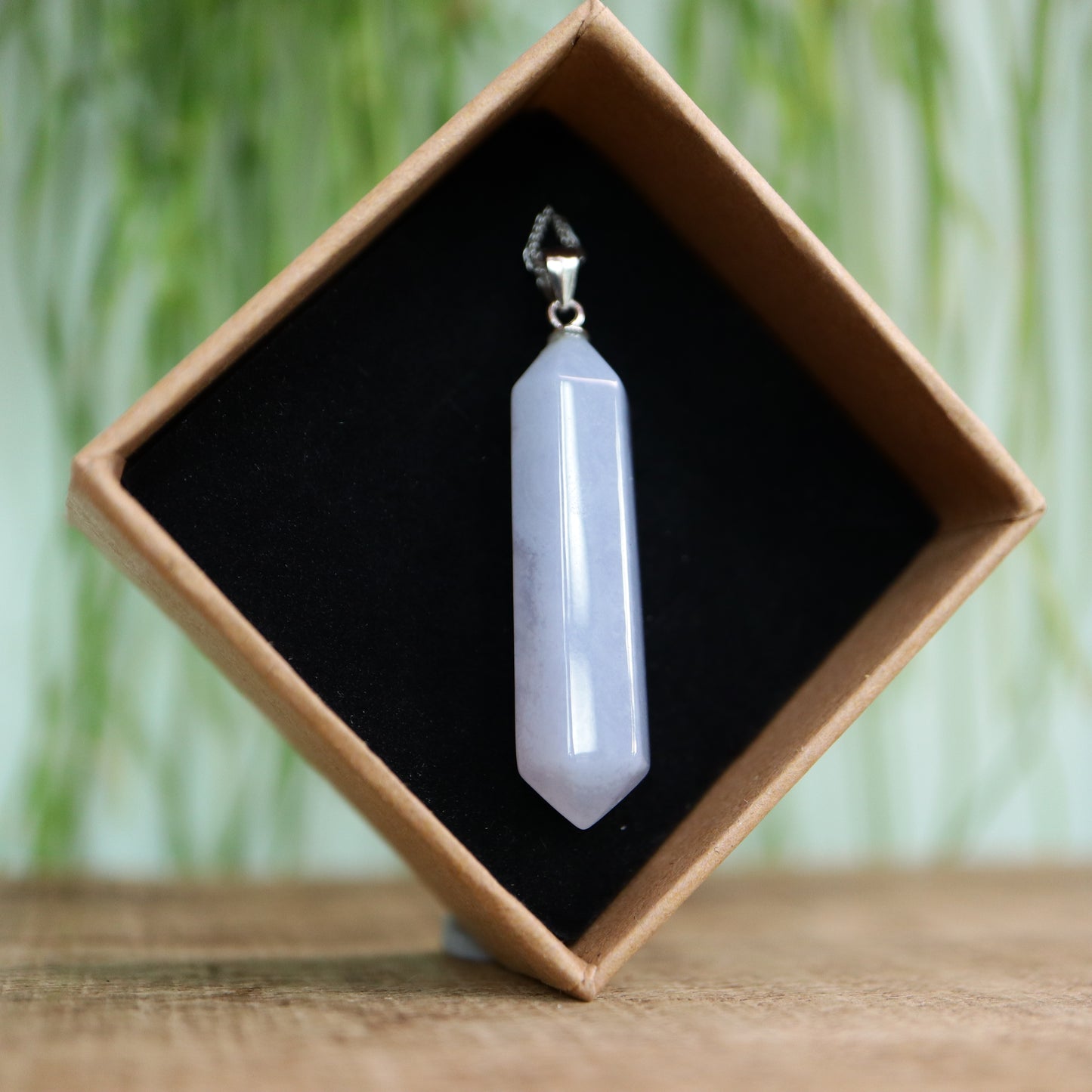 Blauwe kant agaat 925