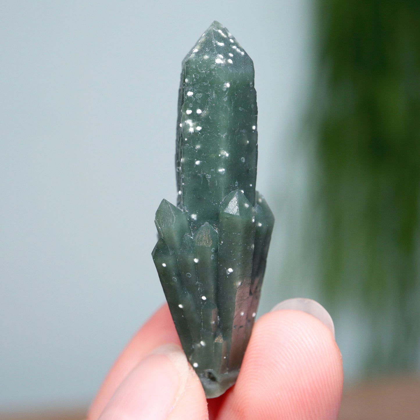 Groene Hedenbergiet kwarts