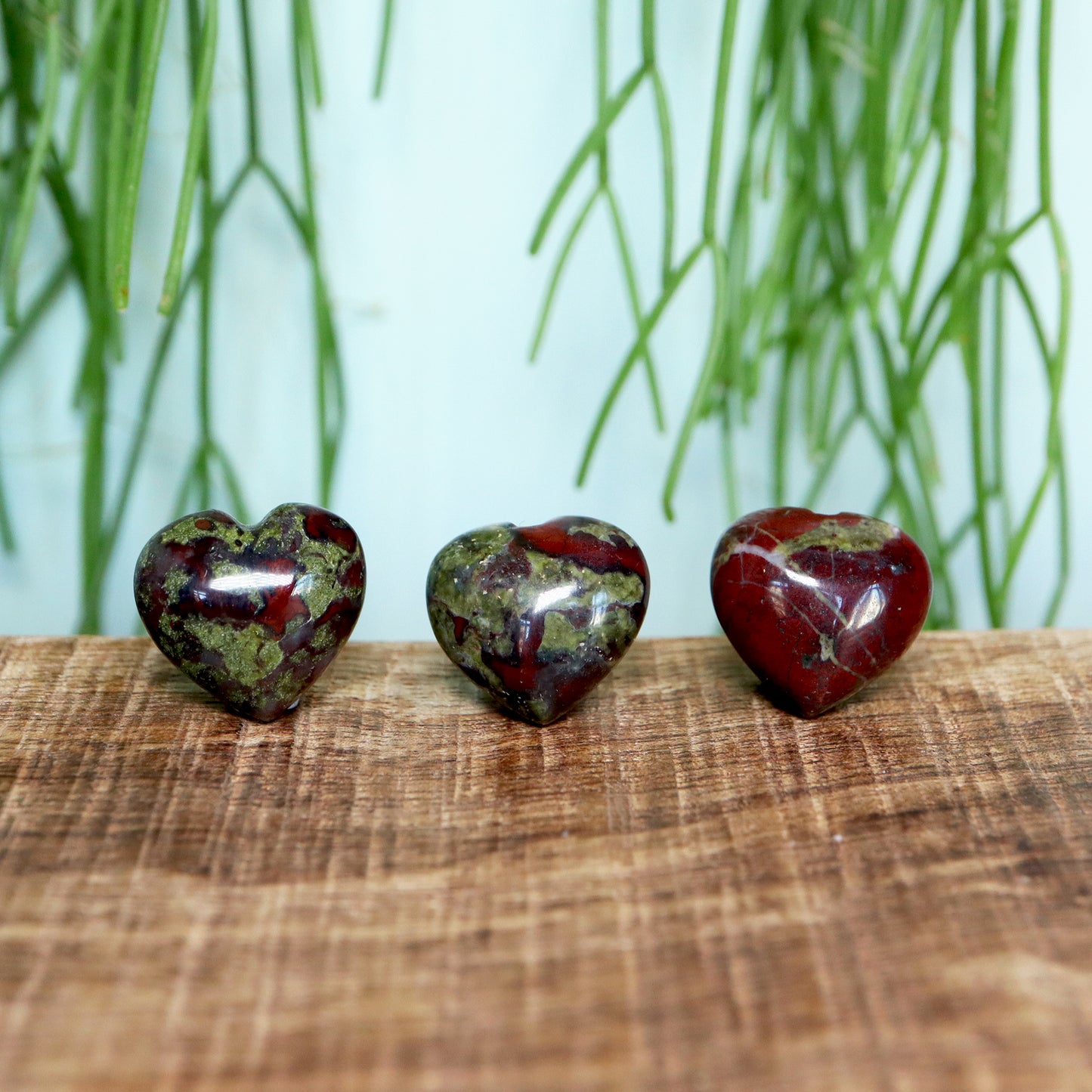 Mini hart Drakenbloed jasper