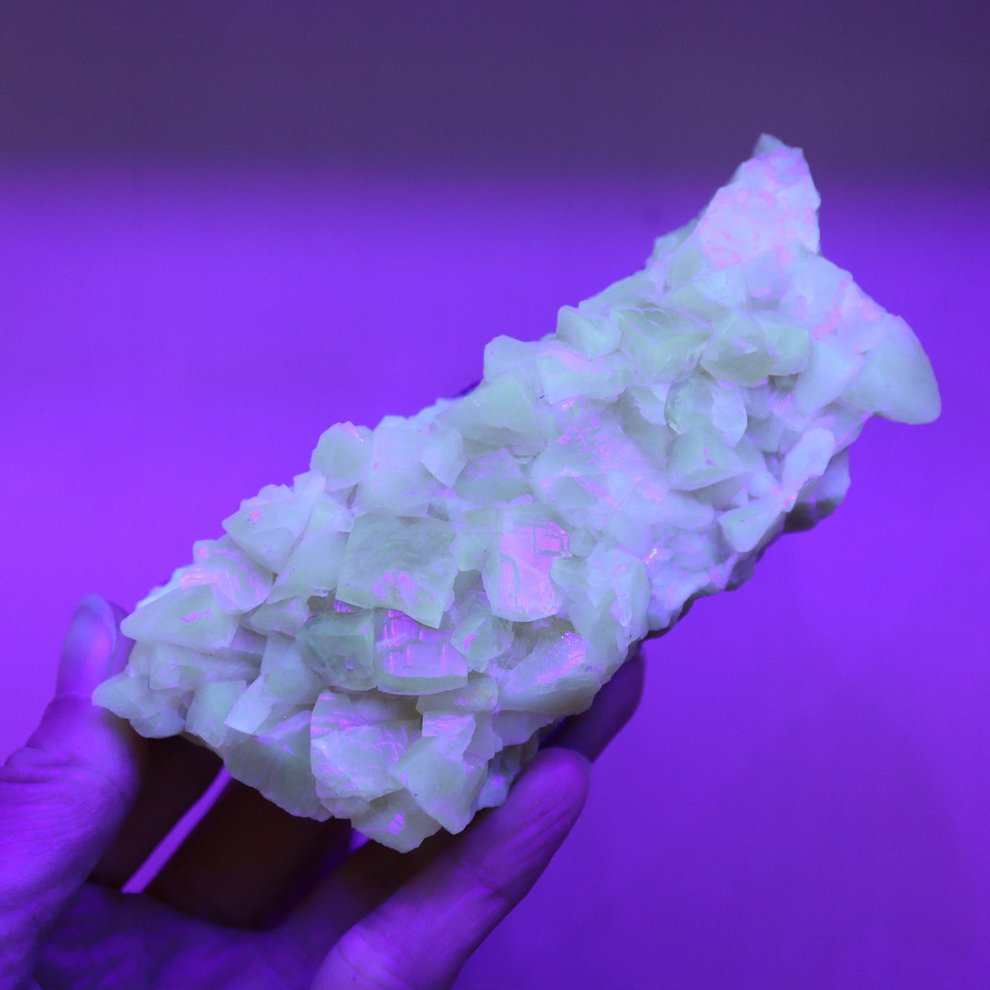 Honey calcite cluster UV