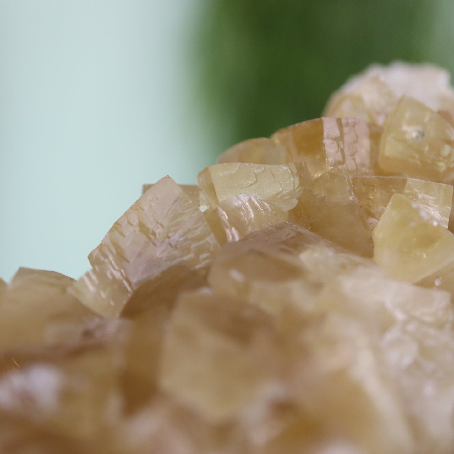 Honey calcite cluster UV