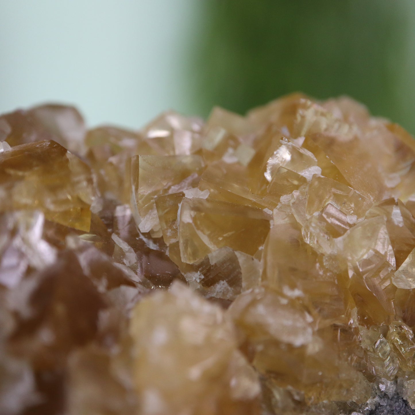 Honey calcite cluster UV