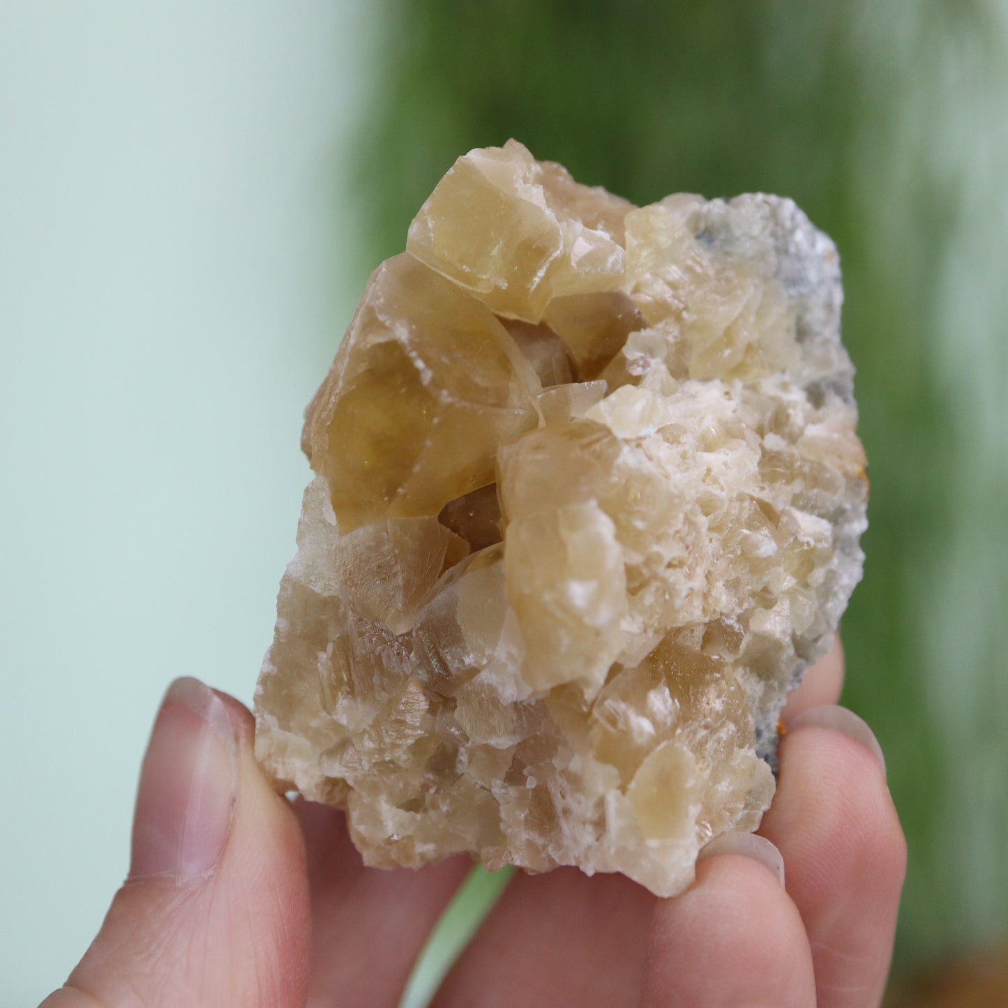 Honey calcite cluster UV