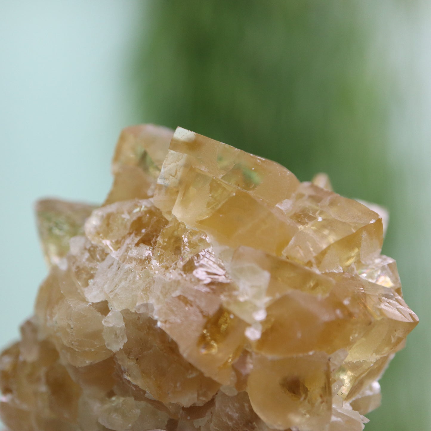 Honey calcite cluster UV