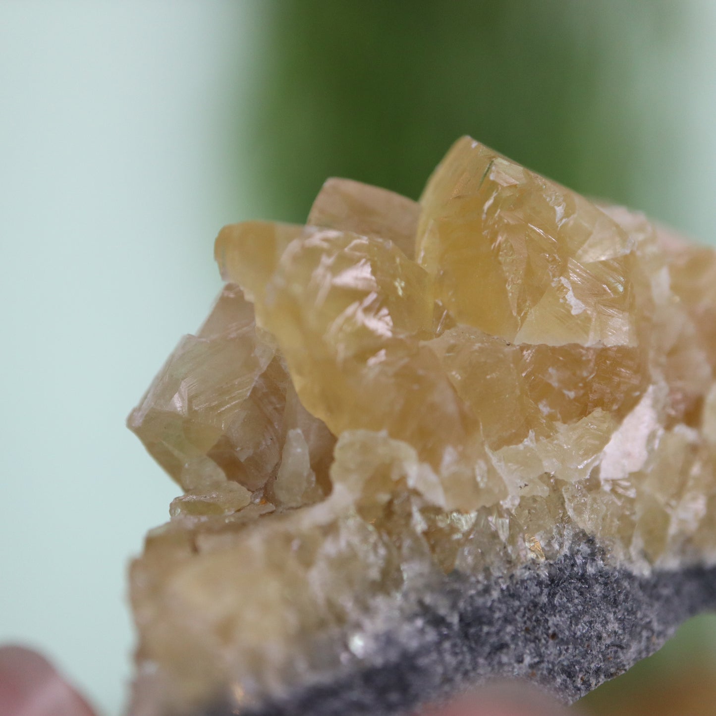 Honey calcite cluster UV