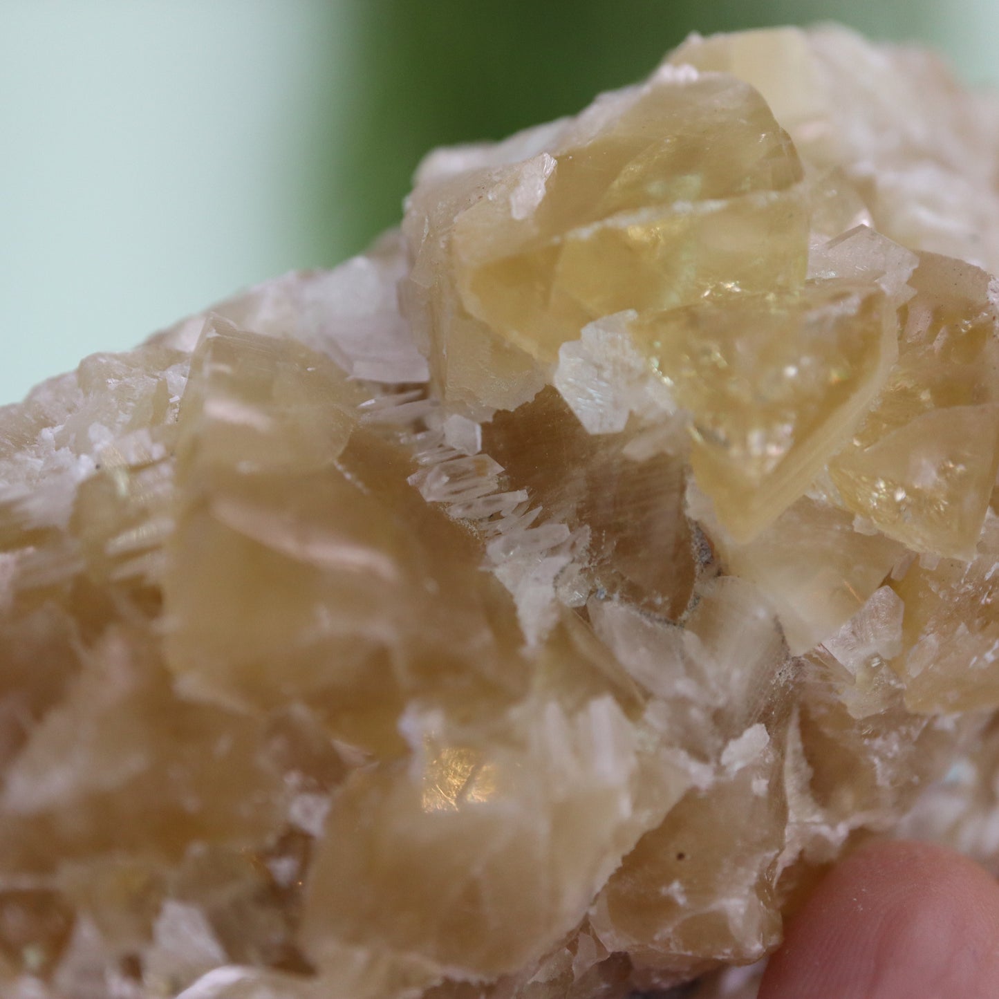 Honey calcite cluster UV