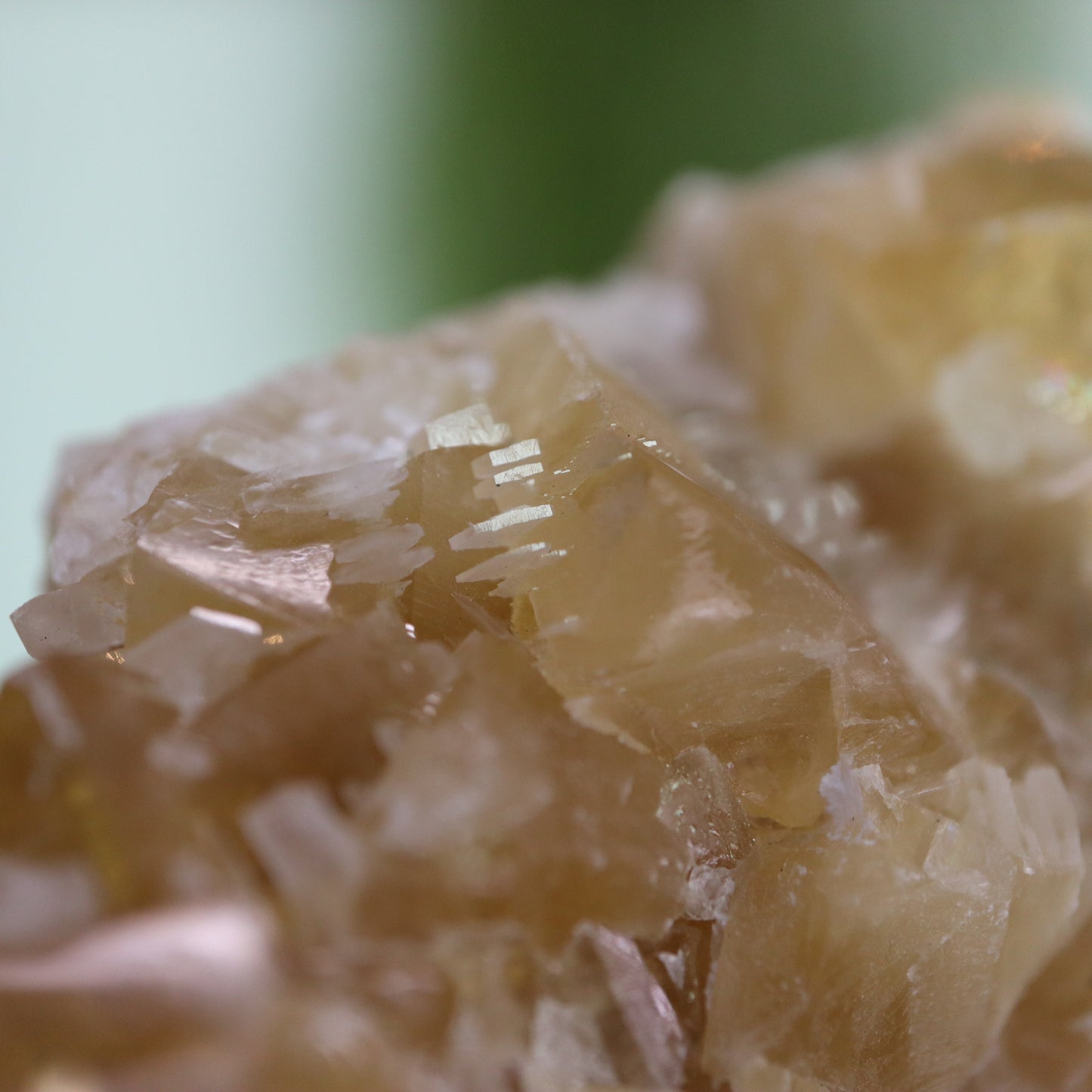 Honey calcite cluster UV