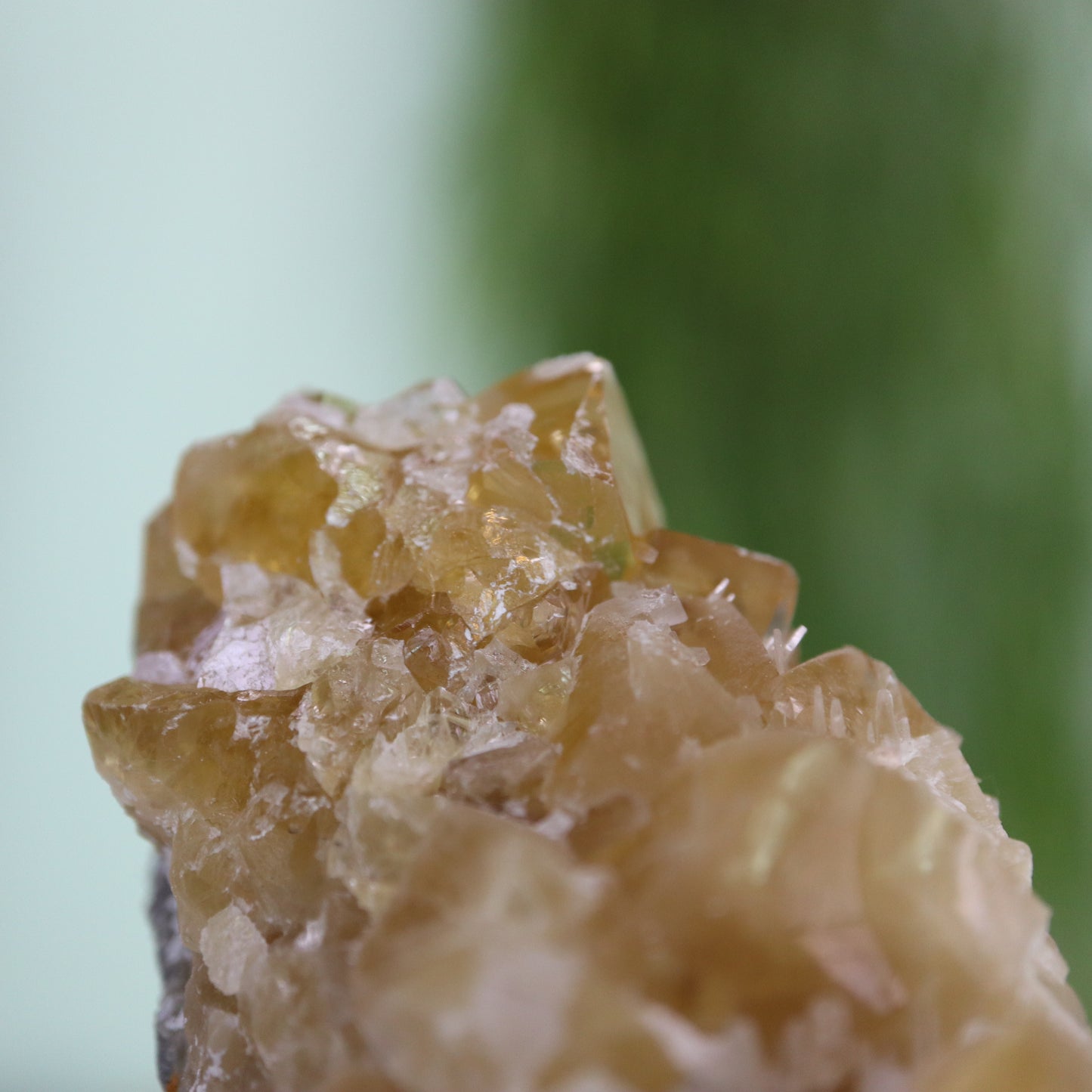 Honey calcite cluster UV