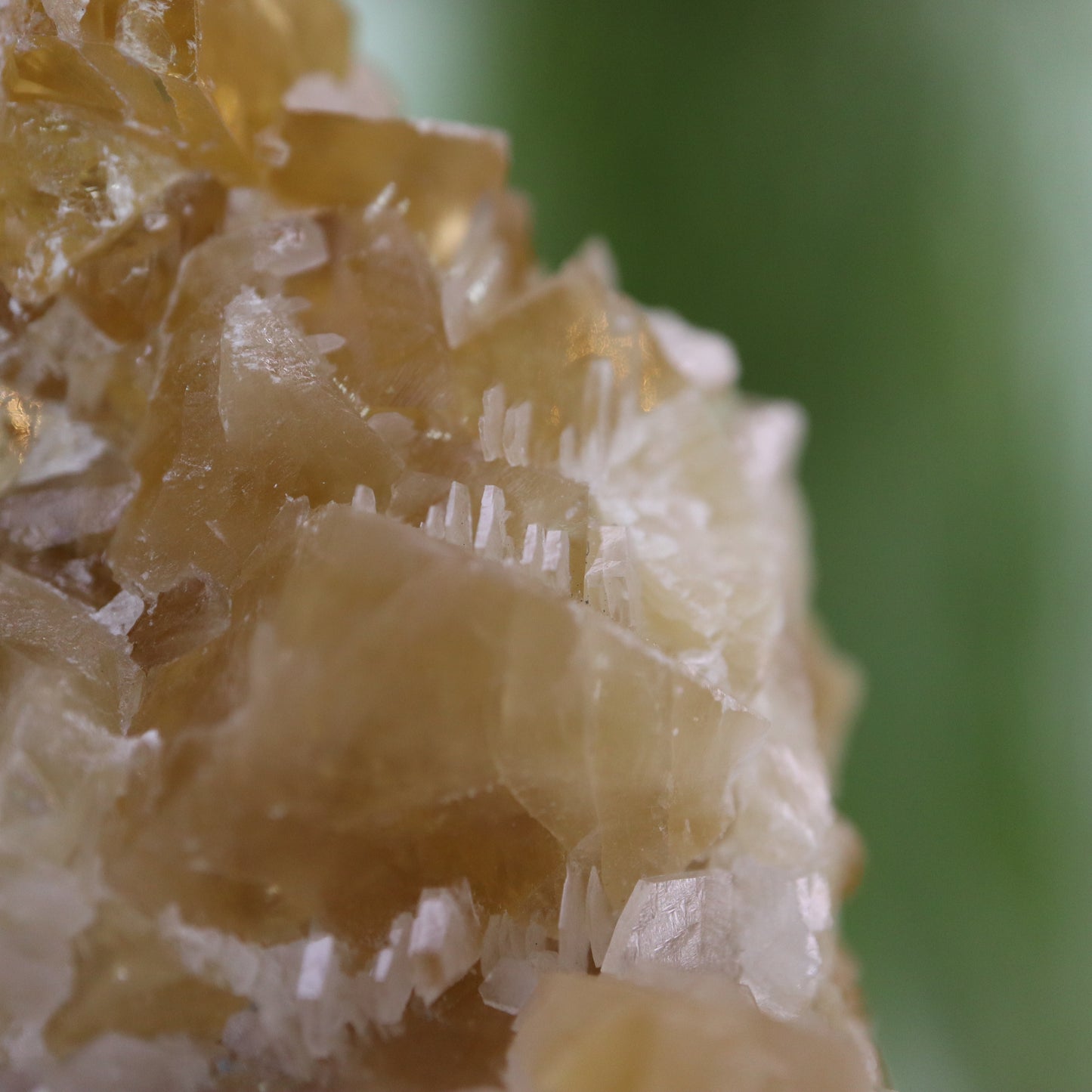 Honey calcite cluster UV