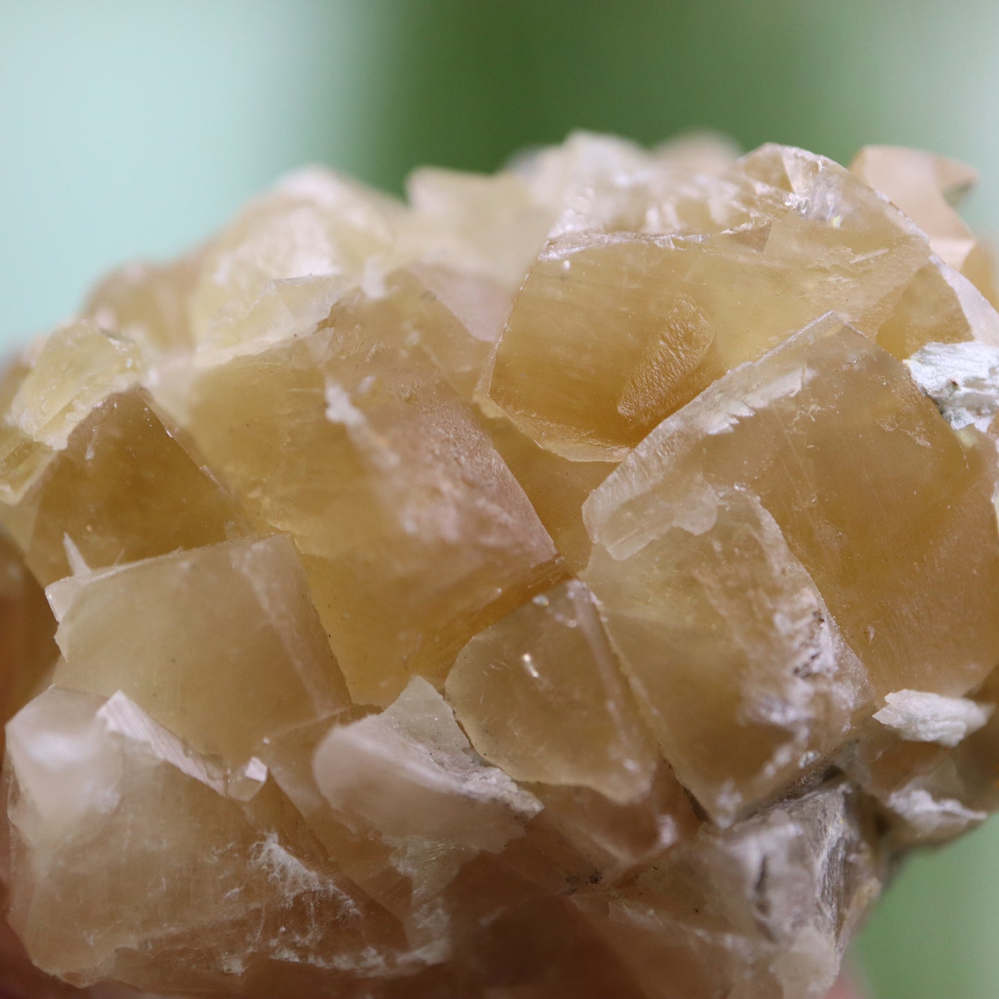 Honey calcite cluster UV