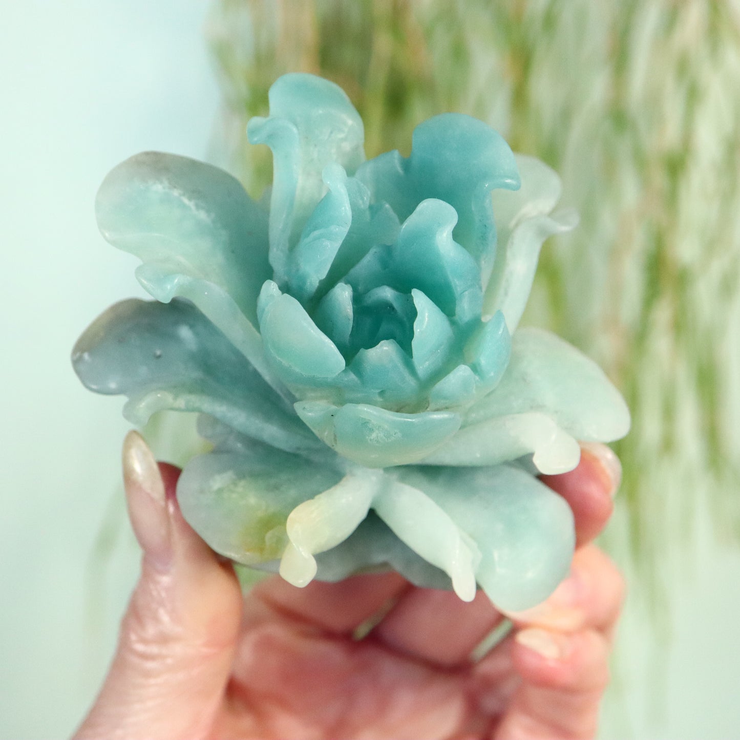 Handgeslepen Calciet bloem