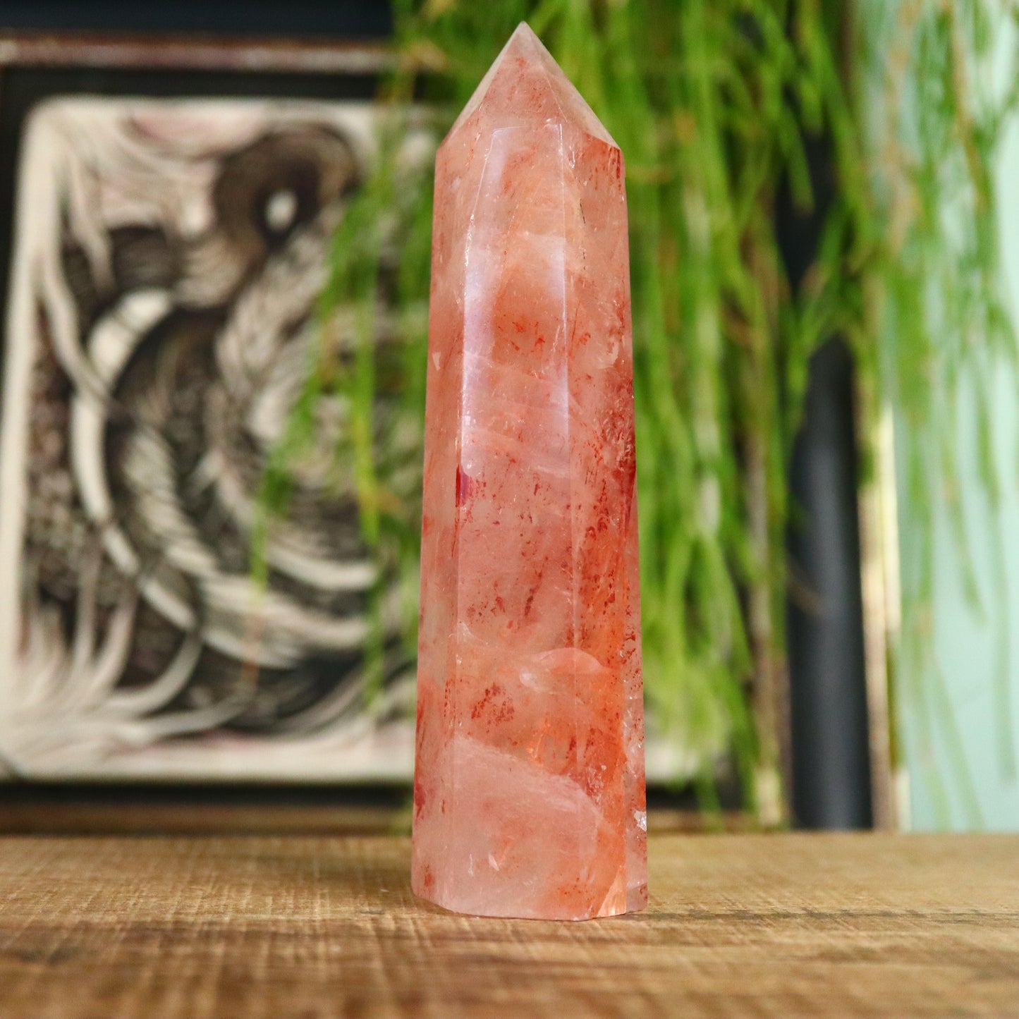 Hematoïde kwarts ''red healer/vuurkwarts'' toren