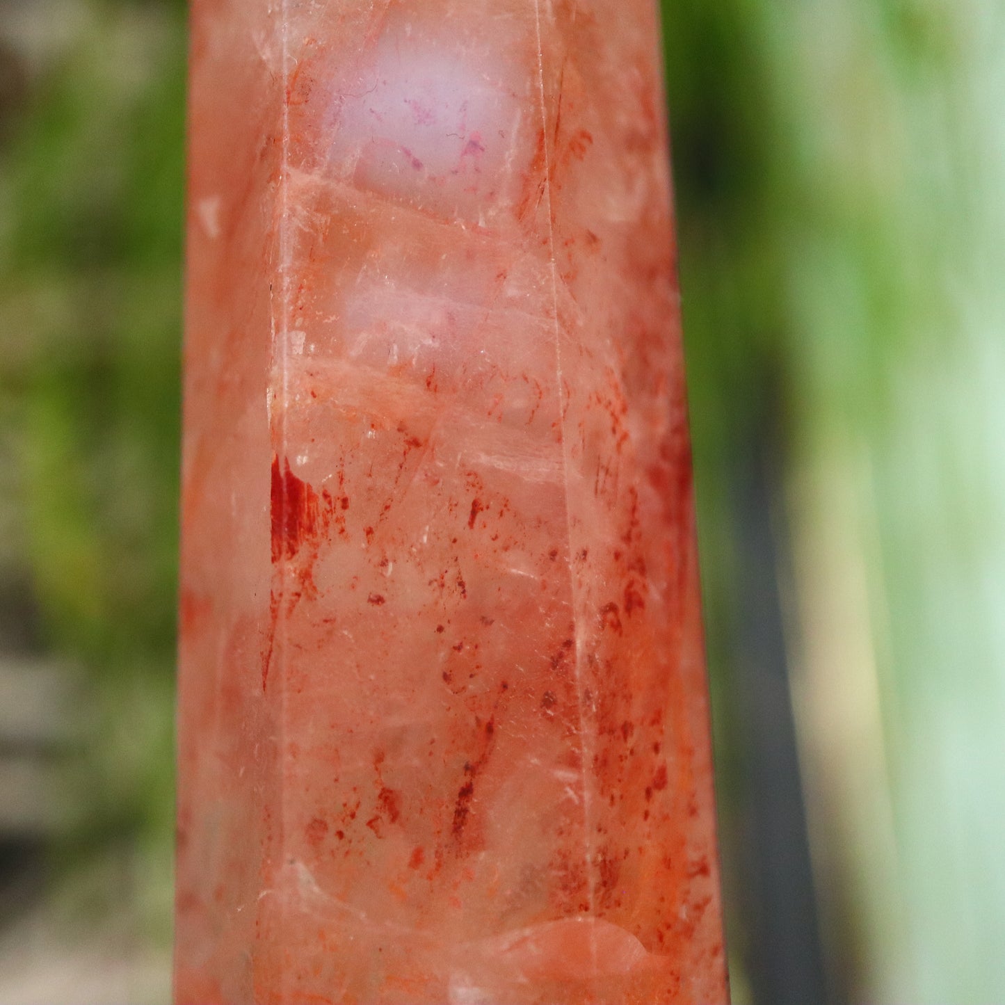 Hematoïde kwarts ''red healer/vuurkwarts'' toren