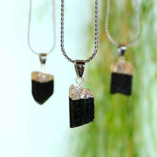 Toermalijn hanger zilver metaal