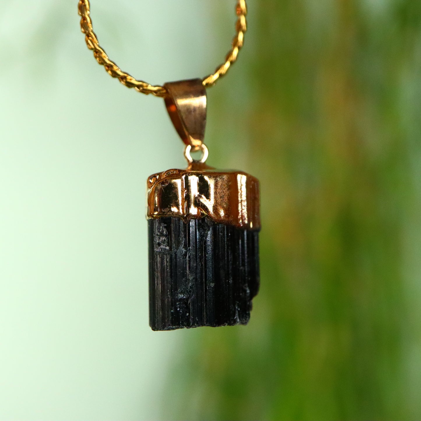 Toermalijn hanger goud metaal