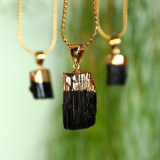 Toermalijn hanger goud metaal