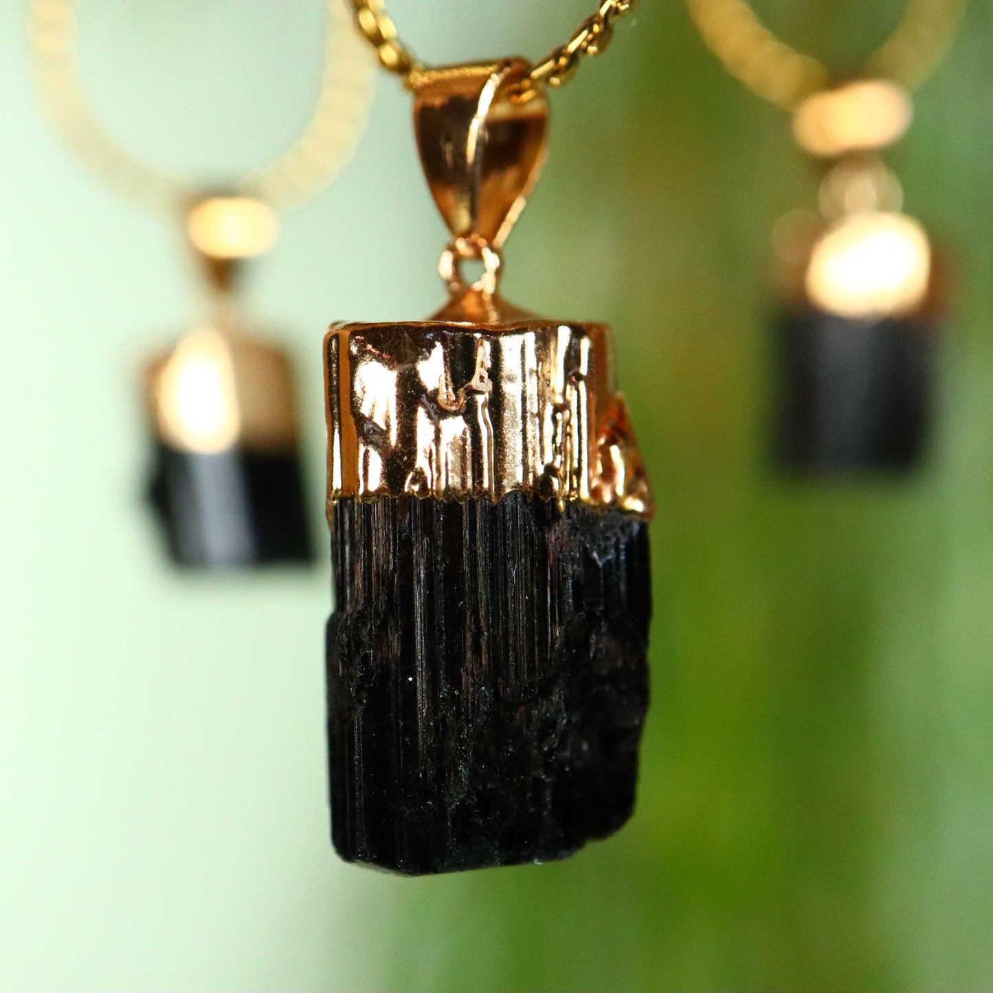 Toermalijn hanger goud metaal