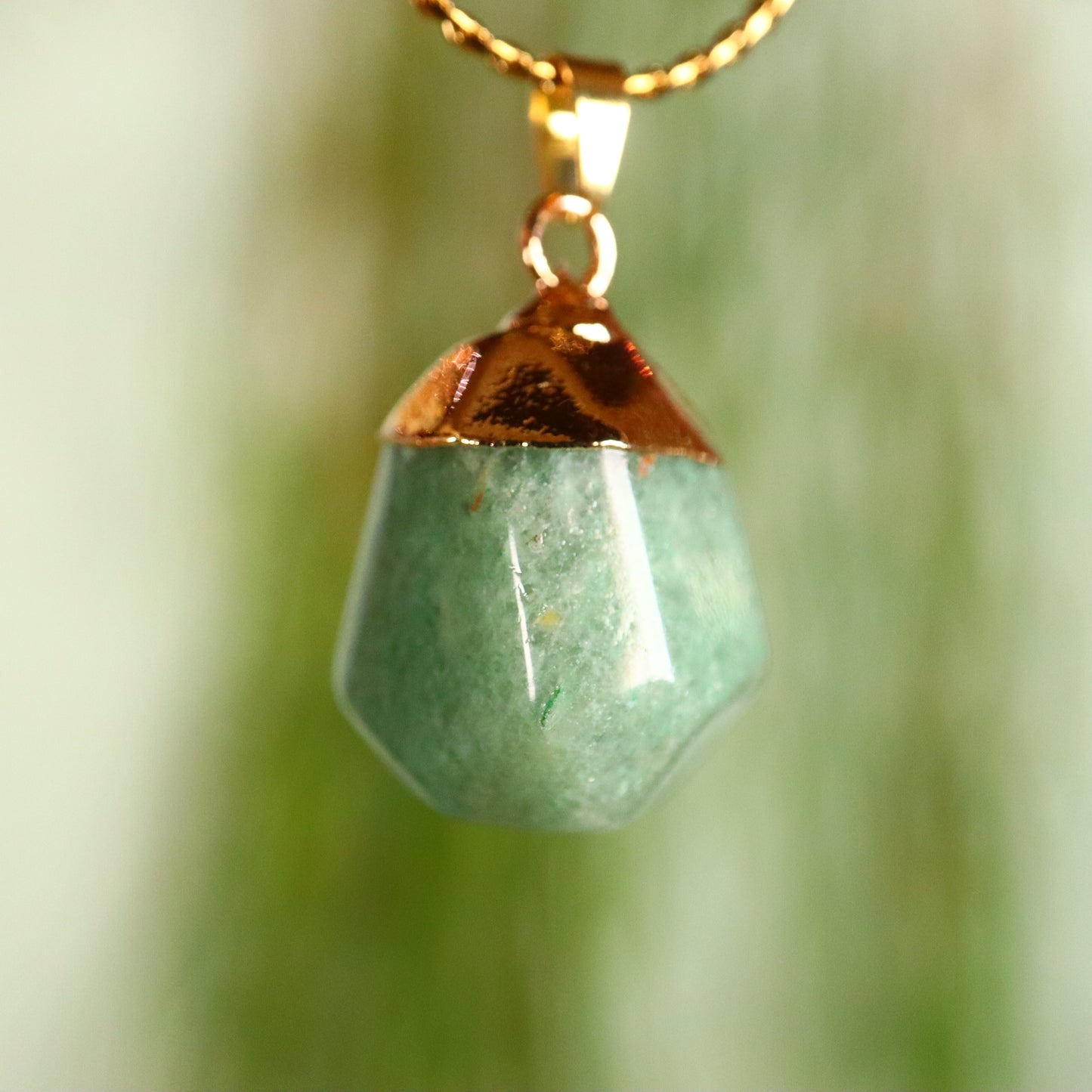 groene aventurijn hanger goud metaal