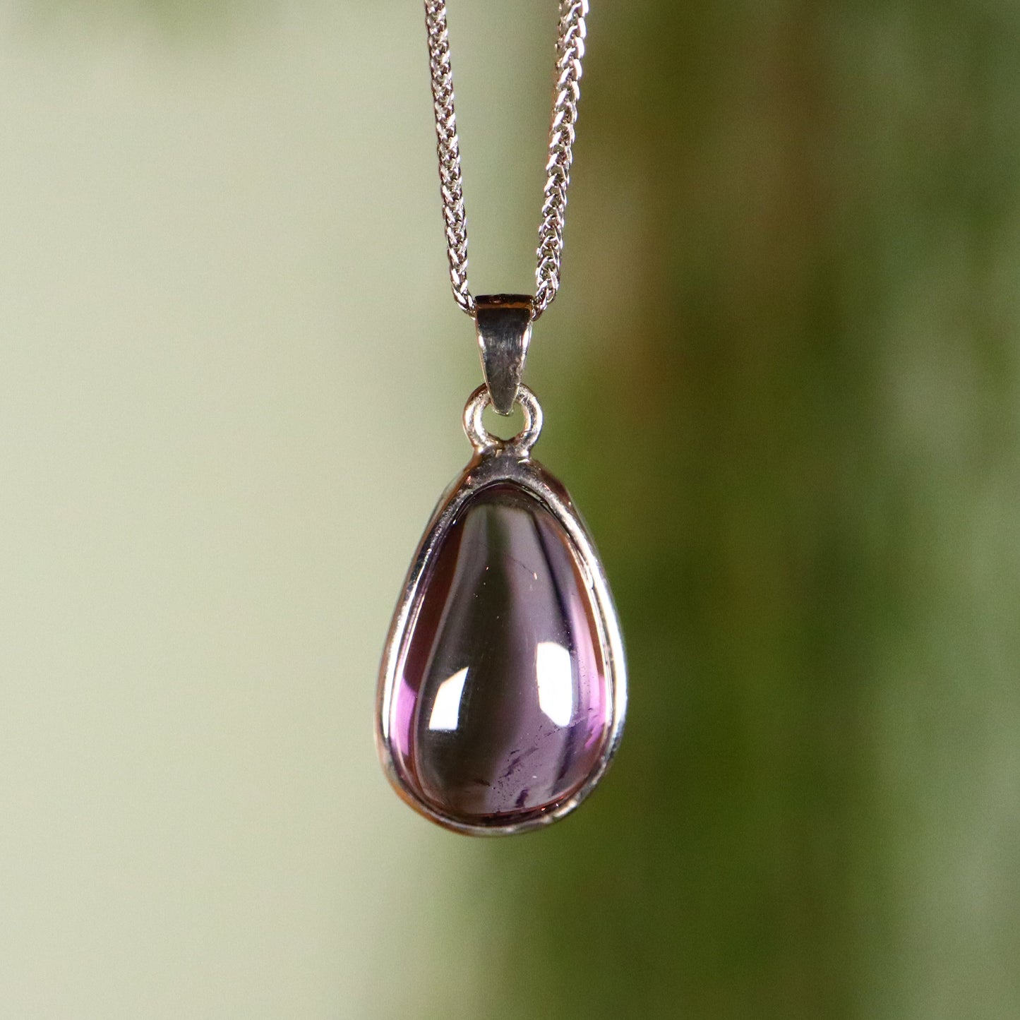 Amethist hanger 925 zilver