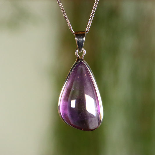 Amethist hanger 925 zilver