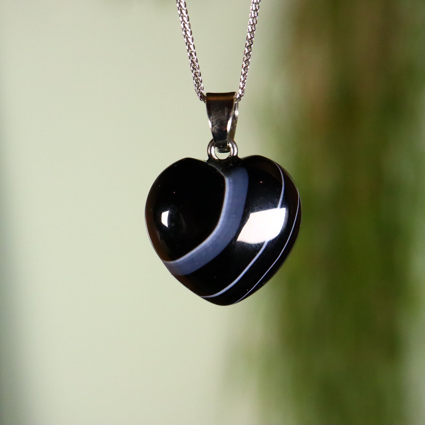 Tuxedo Agaat hanger metaal