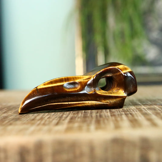 raven schedel / hanger Tijgeroog