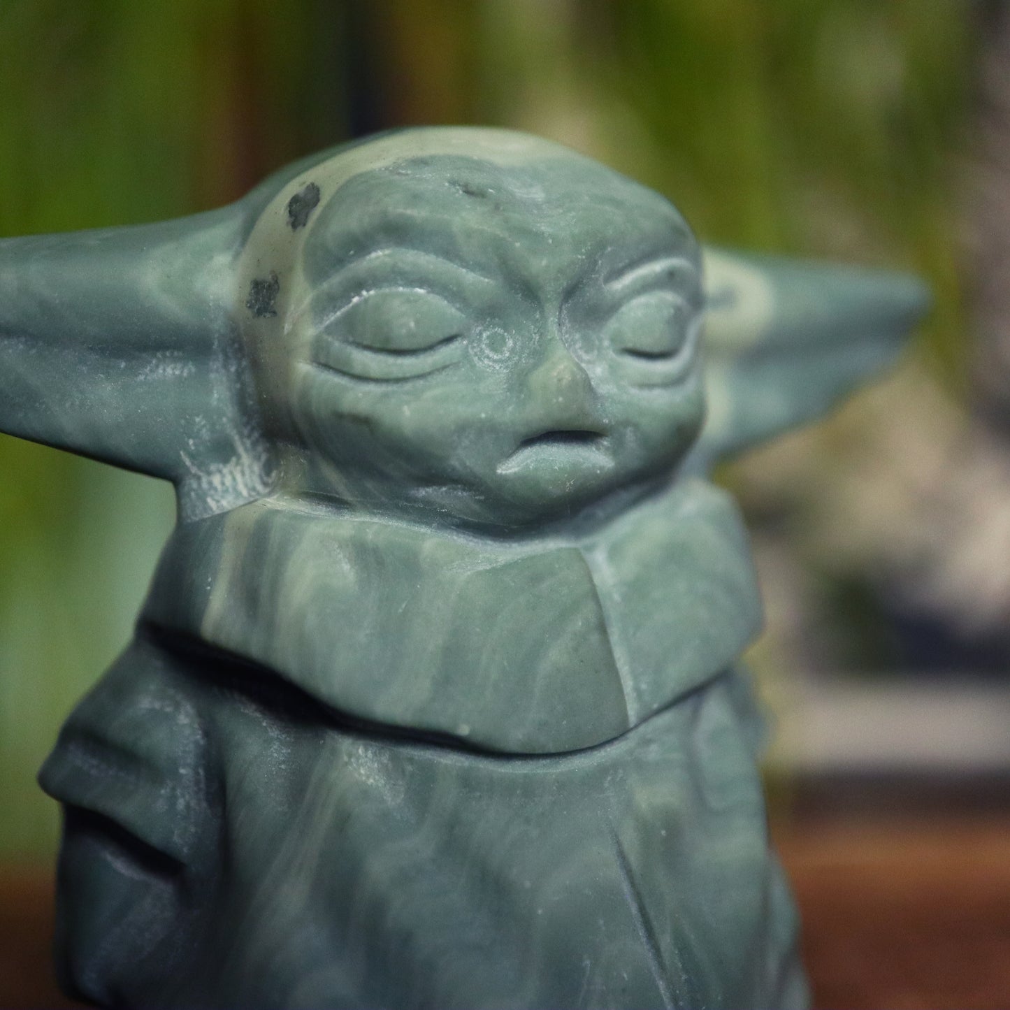 Baby Yoda Ming green stone