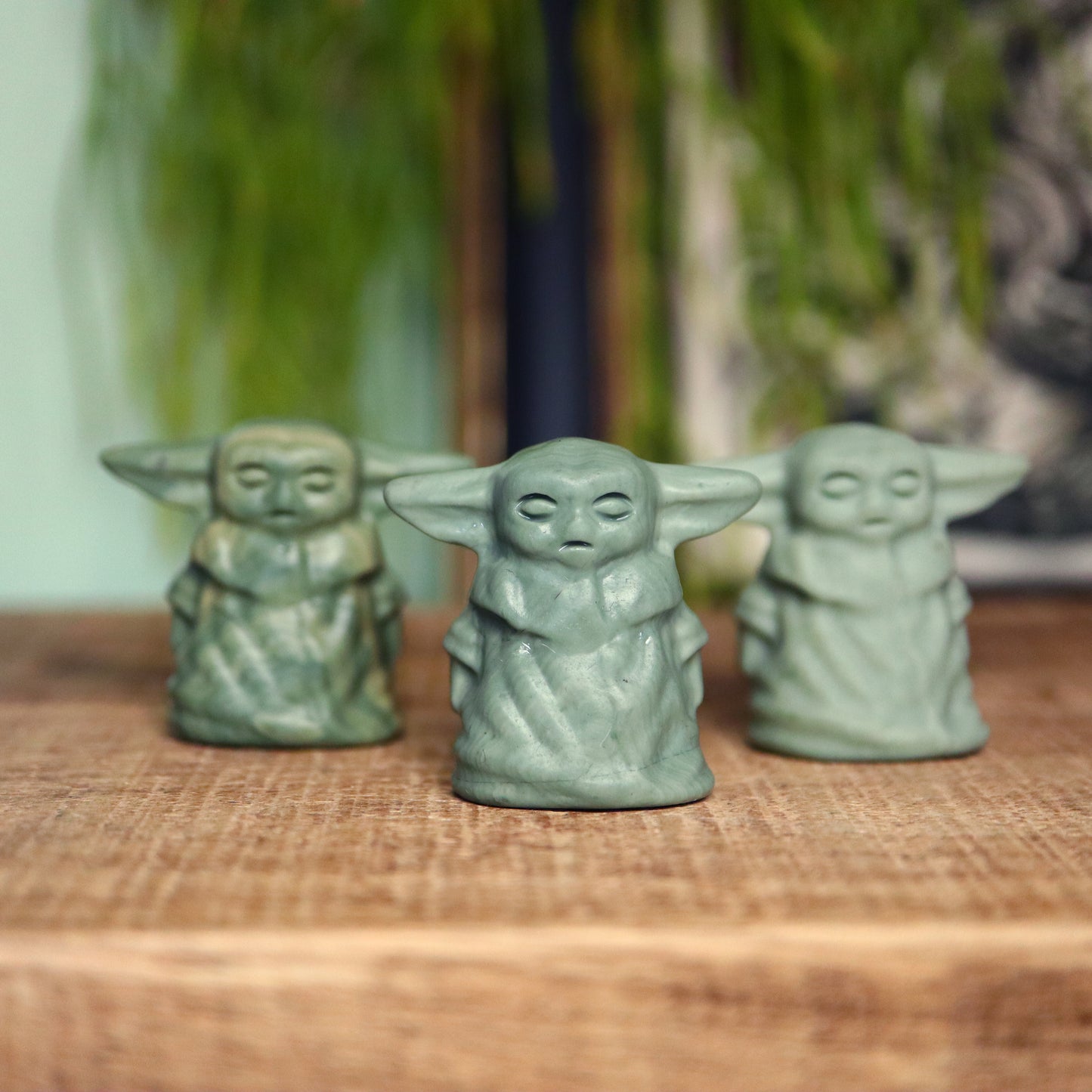 Baby Yoda Ming green stone