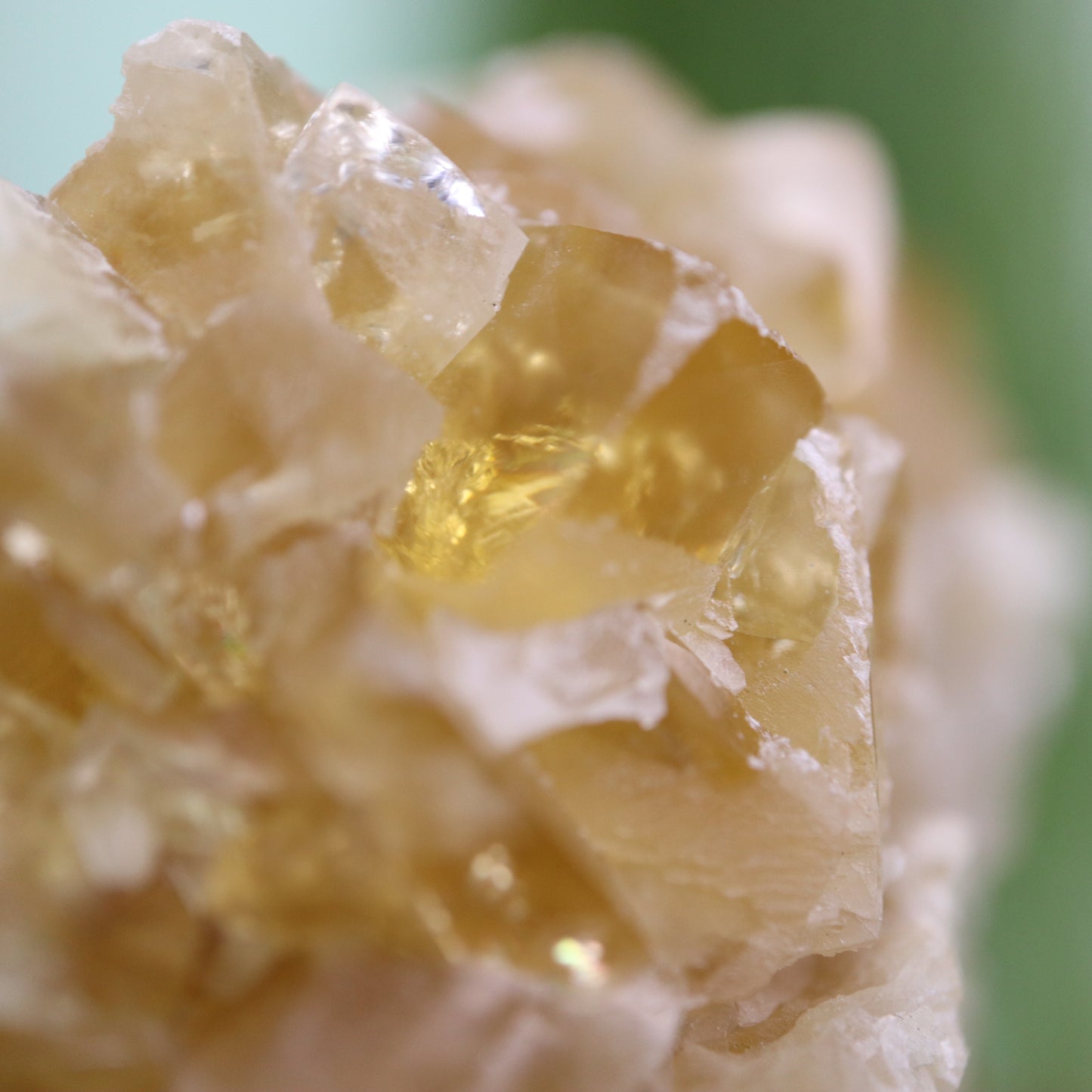 Honey calcite cluster UV